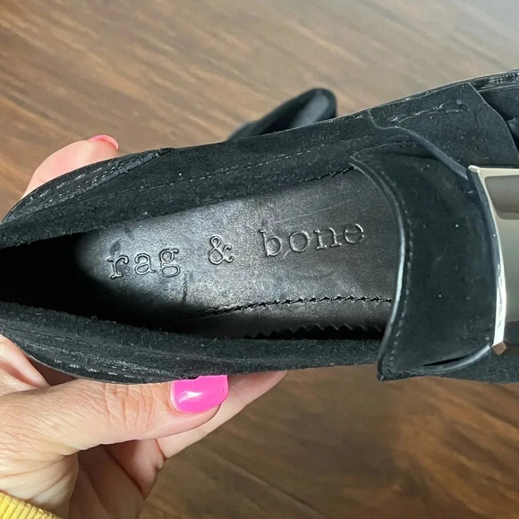 Rag and Bone Black Suede Shiloh Loafer-NWOT size 7 - Picture 12 of 15
